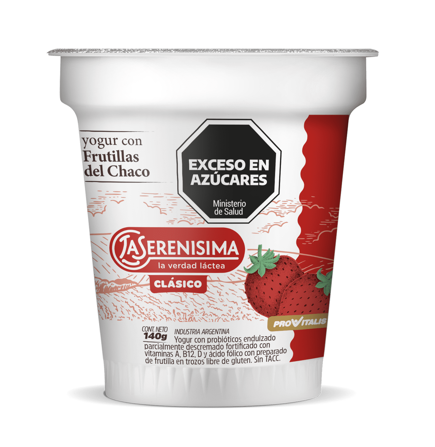 La Serenísima Clásico yogur con frutillas del Chaco La Serenísima Clásico yogur con frutillas del Chaco