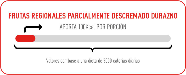 FRUTAS REGIONALES PARCIALMENTE DESCREMADO DURAZNO