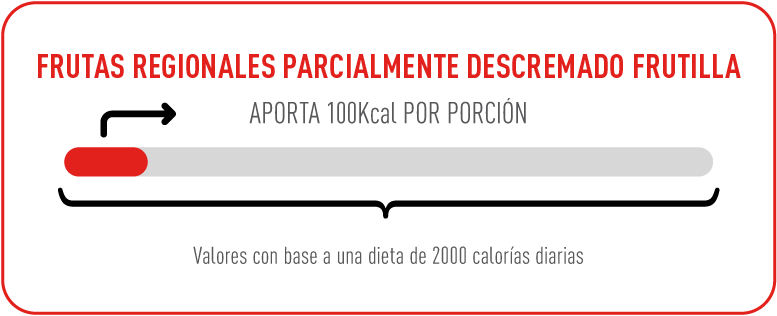 FRUTAS REGIONALES PARCIALMENTE DESCREMADO FRUTILLA