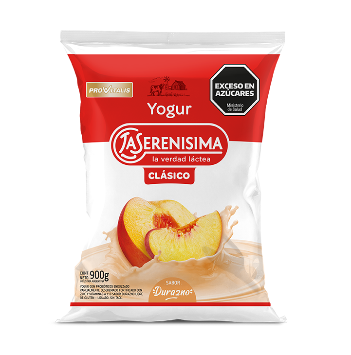 Yogur bebible La Serenísima Clásico Sachet Bebible Durazno 900g