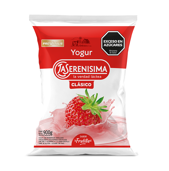 Yogur bebible La Serenísima Clásico Bebible 900gr Frutilla