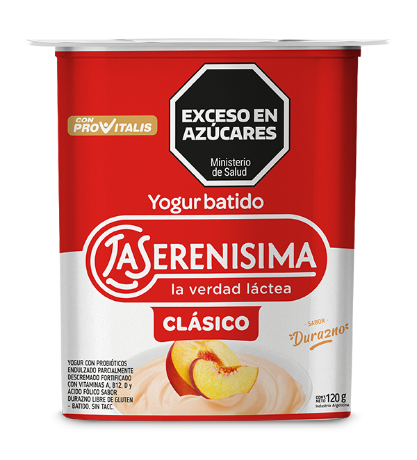 La Serenísima Clásico Yogur batido durazno 120g