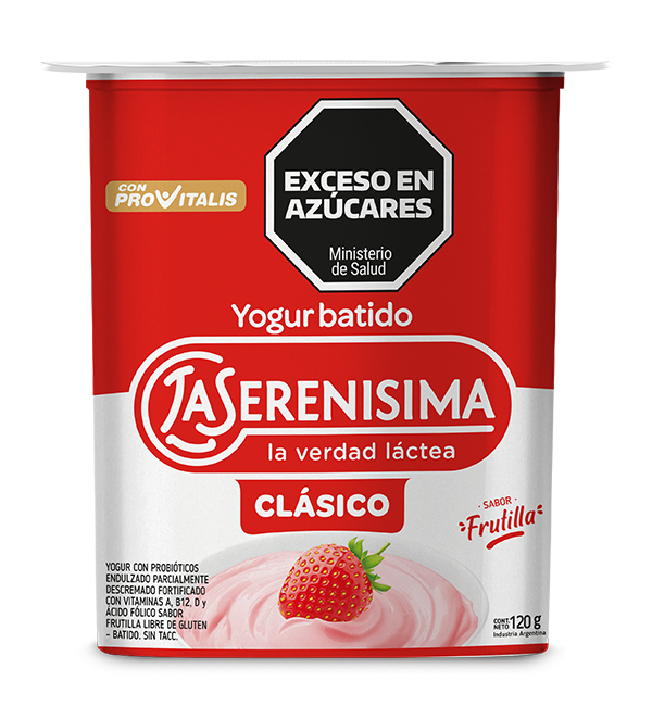 La Serenísima Clásico Yogur batido frutilla 120g