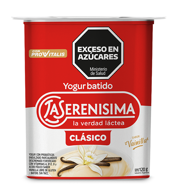 La Serenísima Clásico Yogur batido vainilla 120g