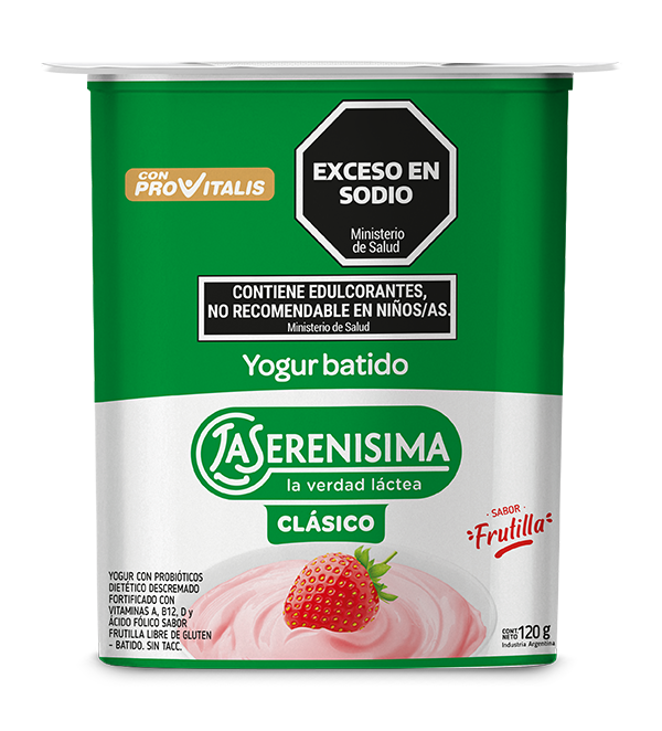 La Serenísima Clásico Yogur batido descremado frutilla 120g