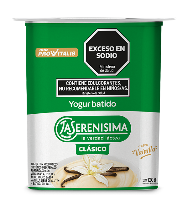 La Serenísima Clásico Yogur batido descremado vainilla 120g