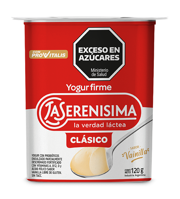 La Serenísima Clásico Yogur firme vainilla 120g