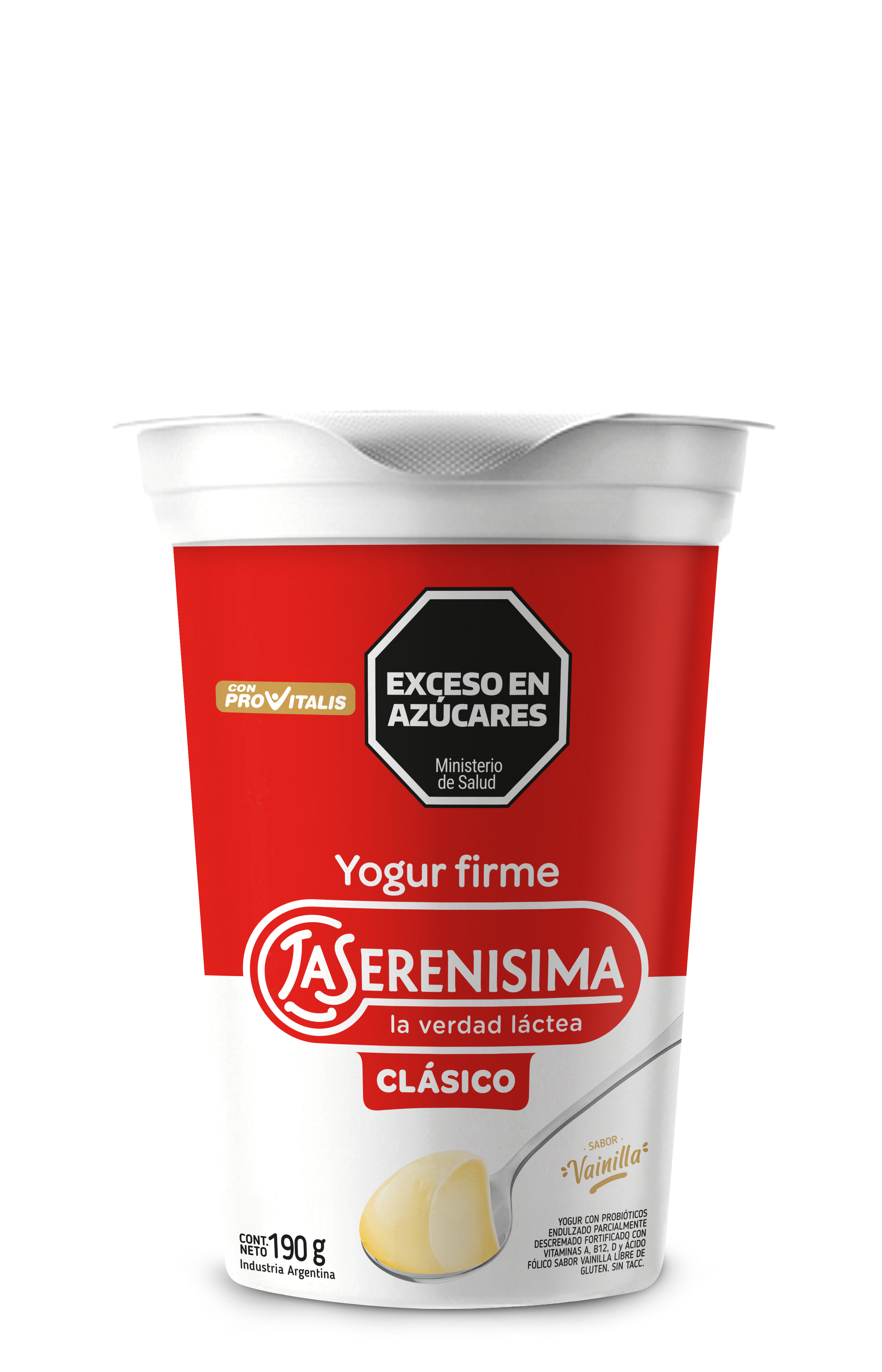La Serenísima Clásico Yogur firme vainilla 190g