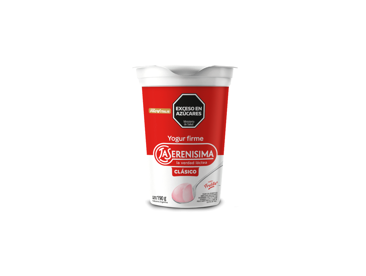 La Serenísima Clásico Yogur firme frutilla 190g